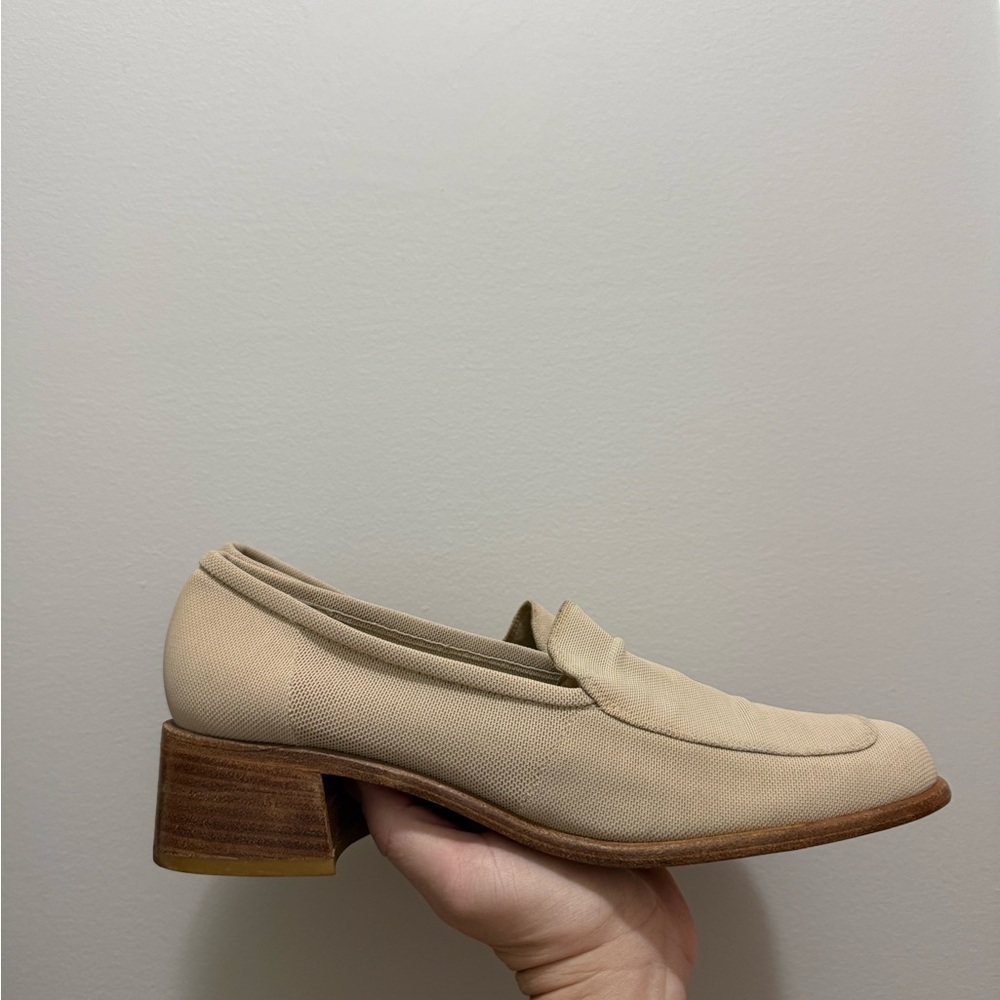 Stuart Weitzman Cream Slip-On Loafers (Size 8.5)